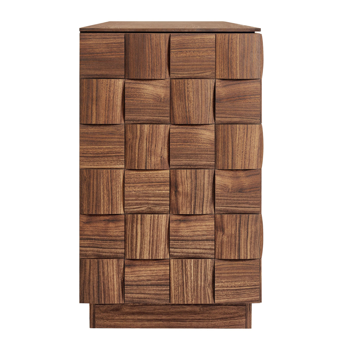 Duskin 68 Inch Geometric Block Design Four Door Sideboard