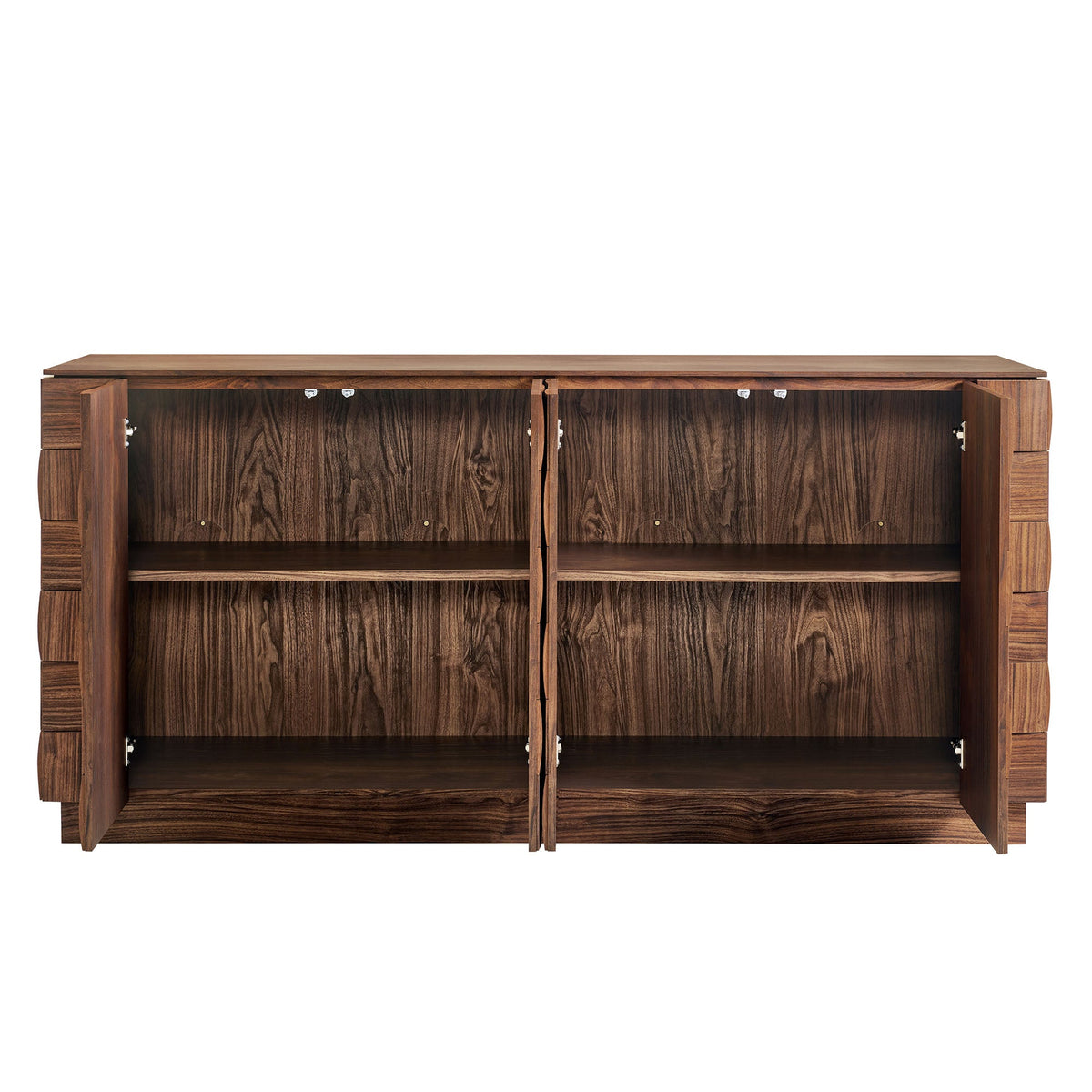 Duskin 68 Inch Geometric Block Design Four Door Sideboard
