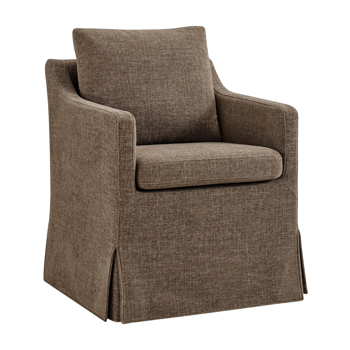 Serene Slipcovered Performance Fabric Dining Armchair
