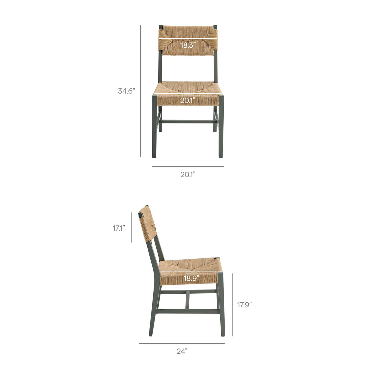 Bodie Wood Dining Chair Set of 2