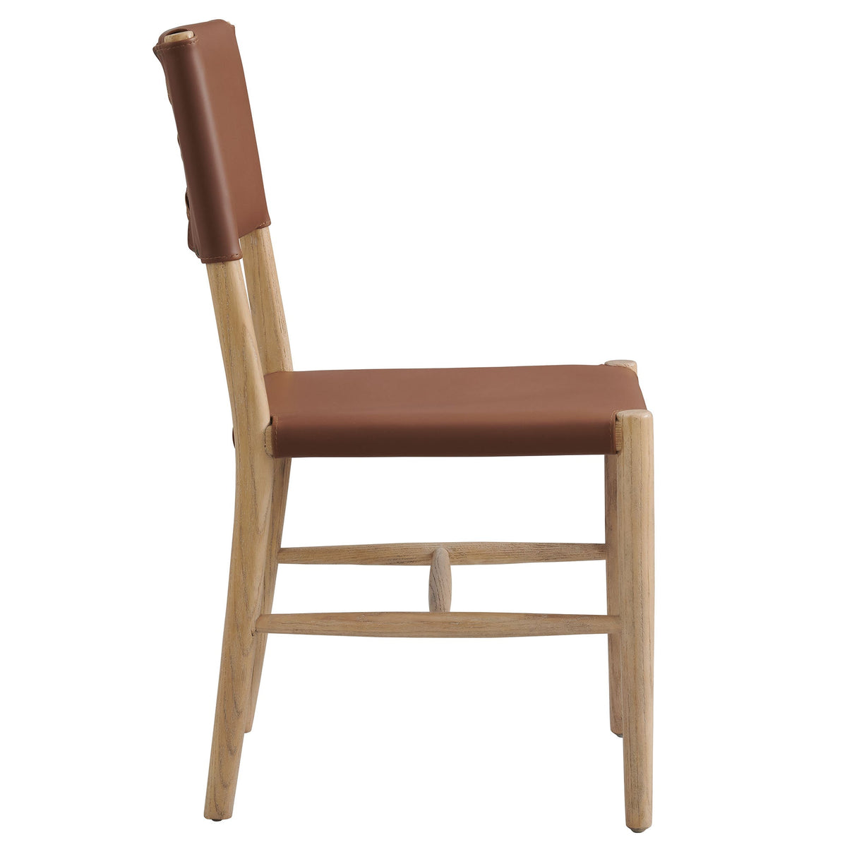 Dover Wood Vegan Leather Dining Side Chair