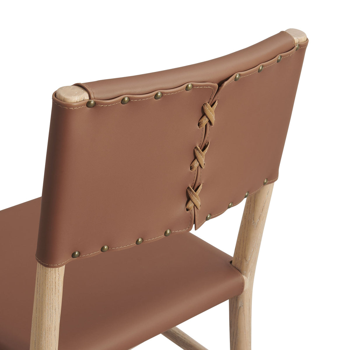 Dover Wood Vegan Leather Dining Side Chair