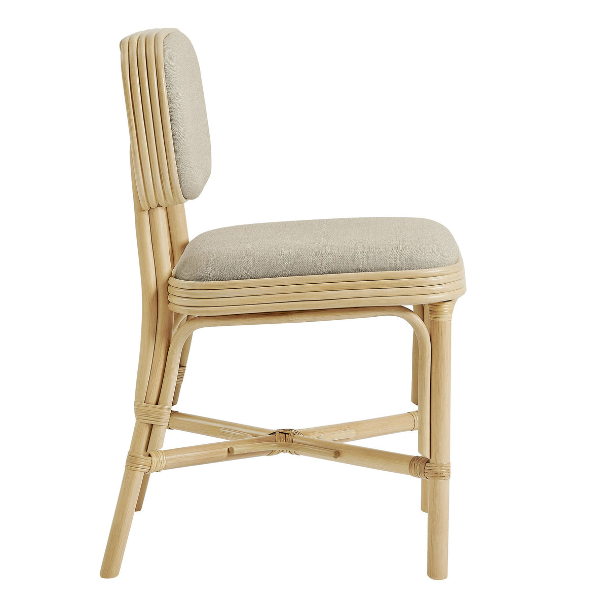 Bahari Upholstered Rattan Dining Chair