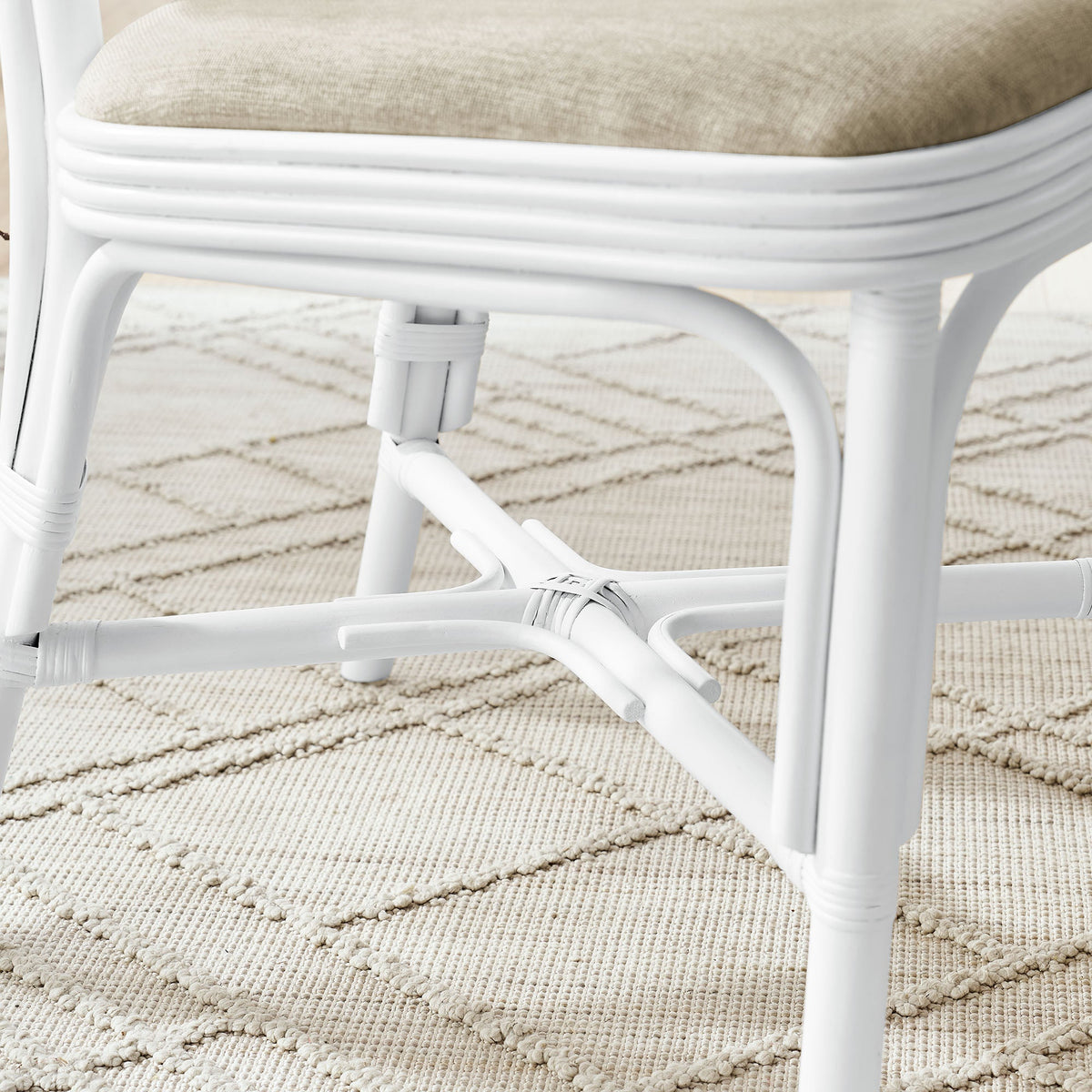 Bahari Upholstered Rattan Dining Chair