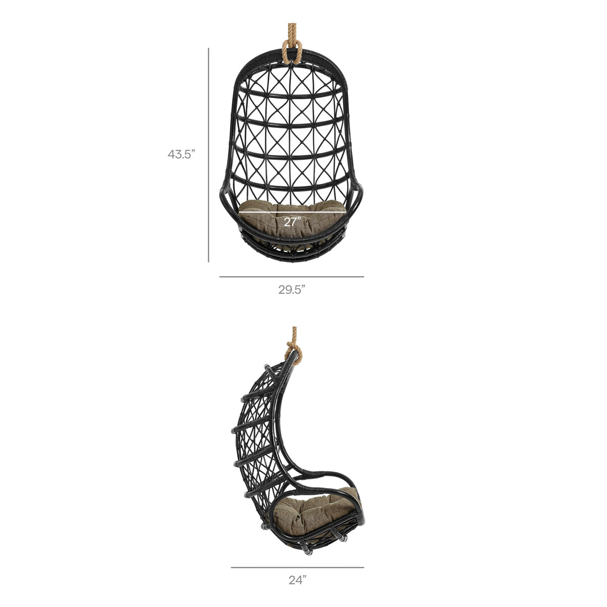 Tamarind Natural Rattan Hanging Chair
