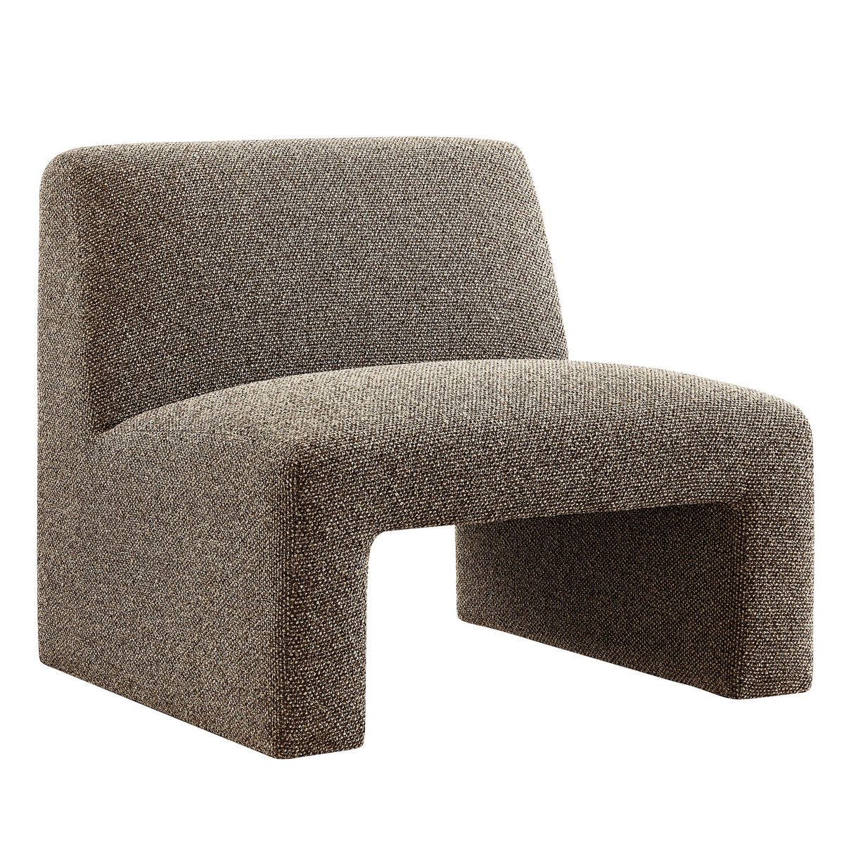 Amita Lattice Boucle Upholstered Armless Accent Chair
