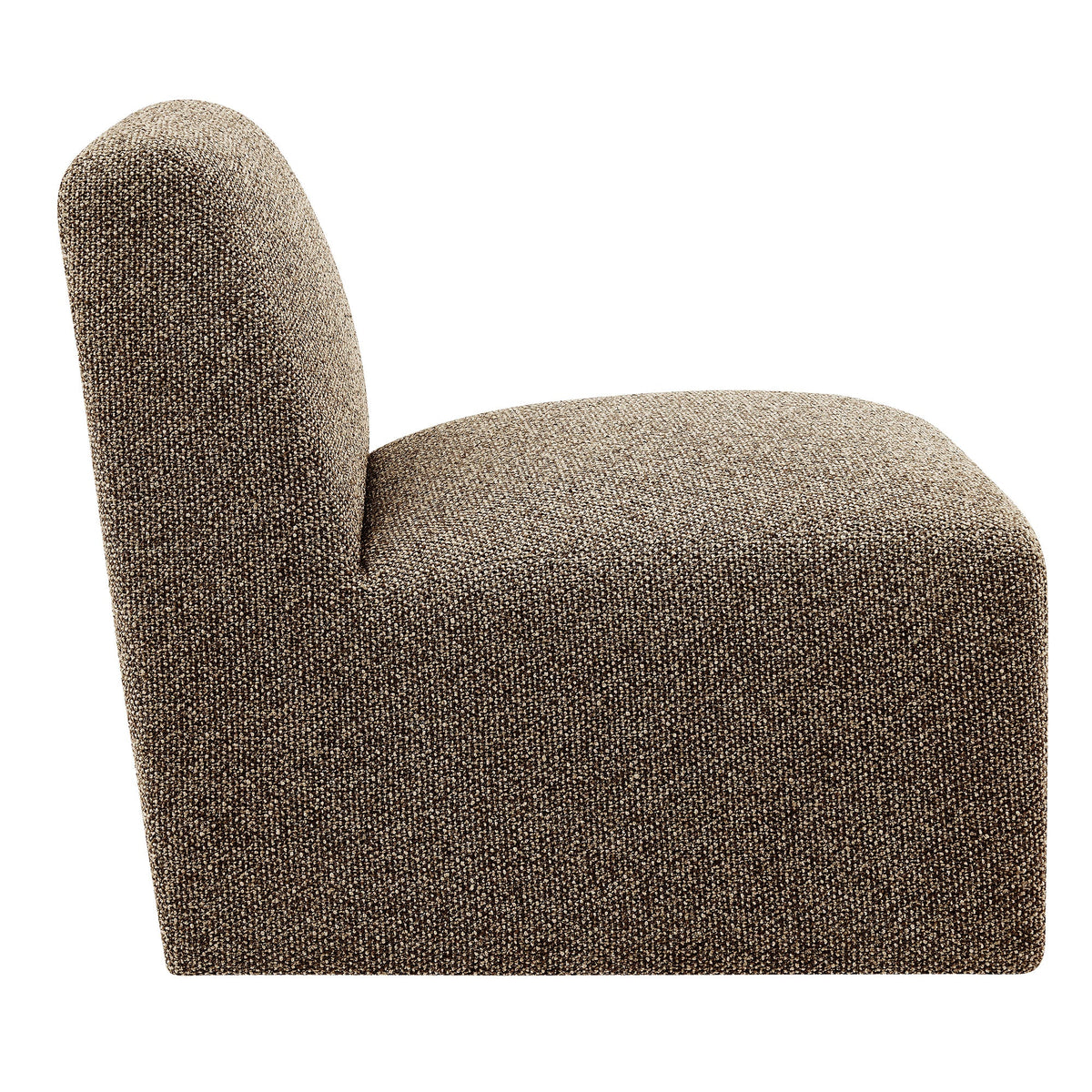 Amita Lattice Boucle Upholstered Armless Accent Chair