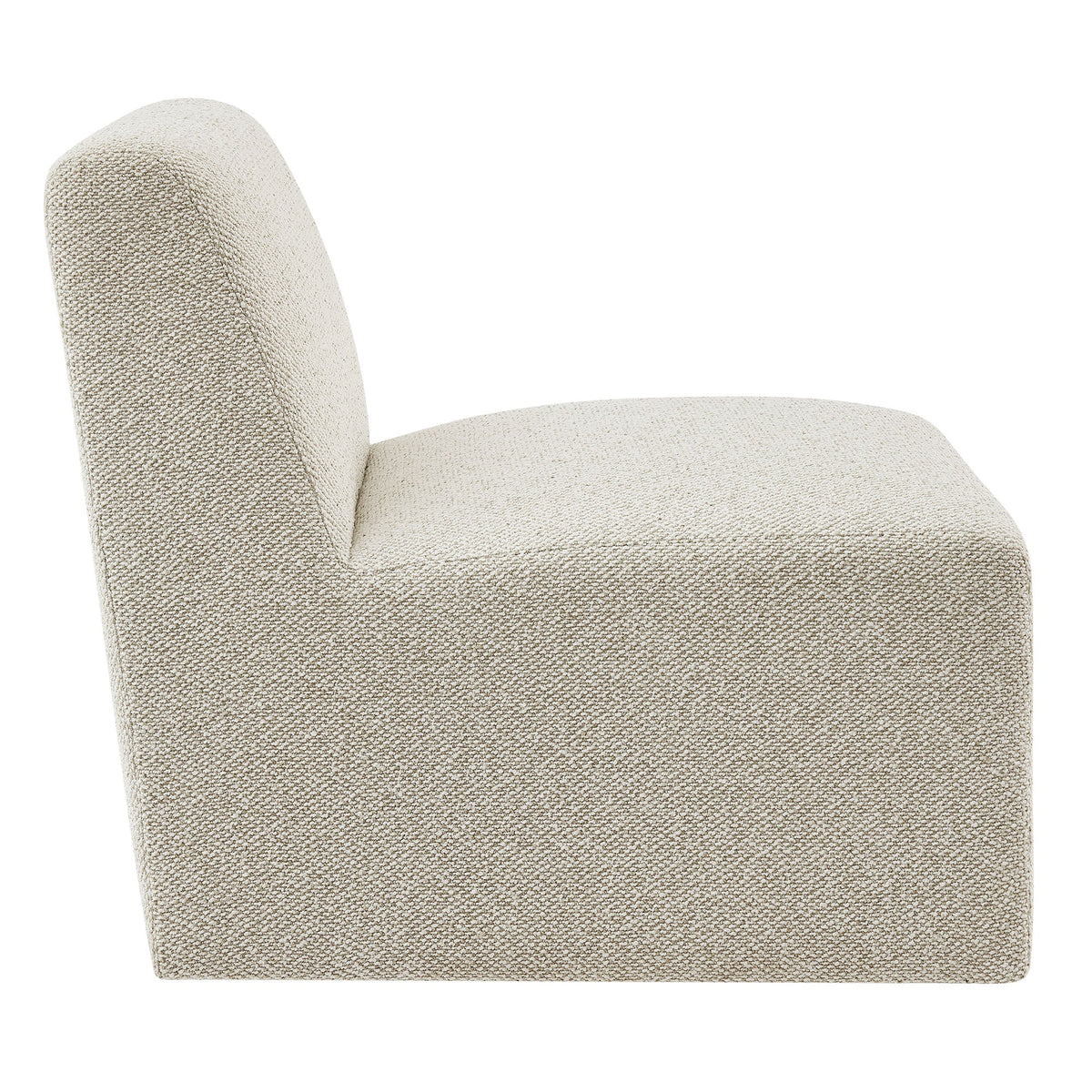 Amita Lattice Boucle Upholstered Armless Accent Chair