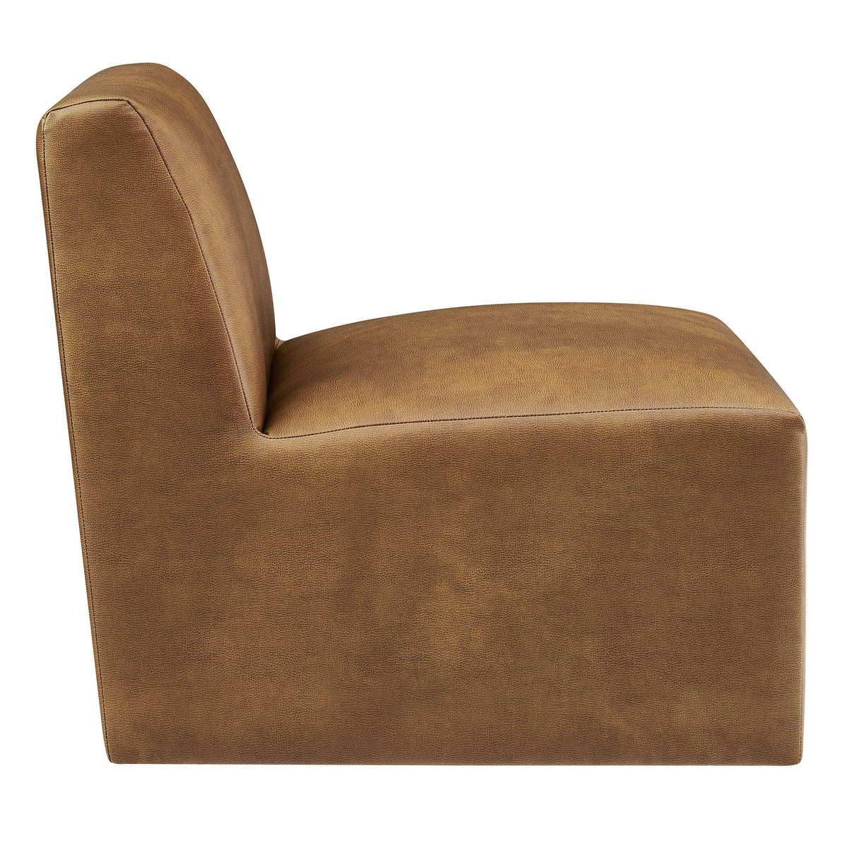 Amita Vegan Leather Armless Accent Chair