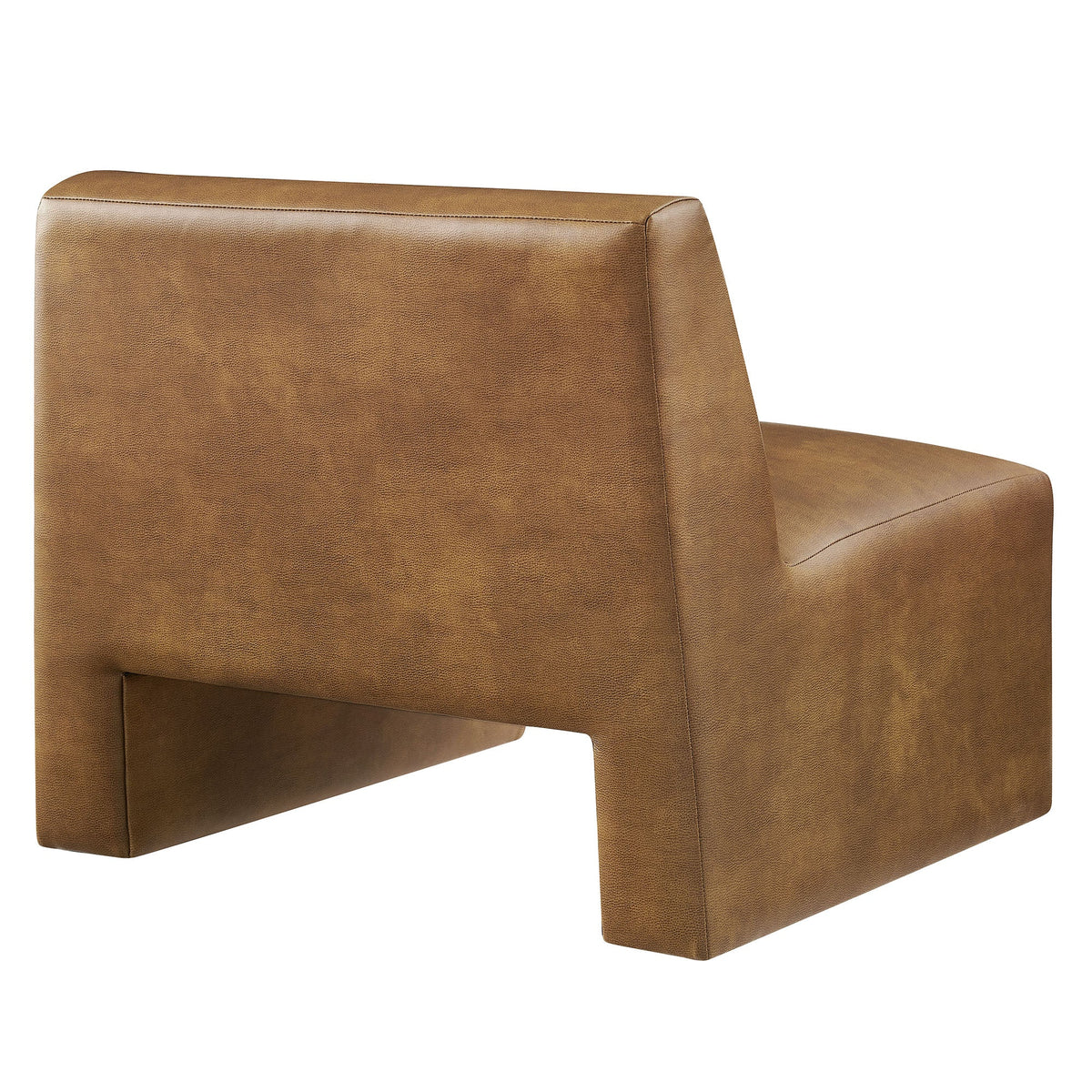 Amita Vegan Leather Armless Accent Chair
