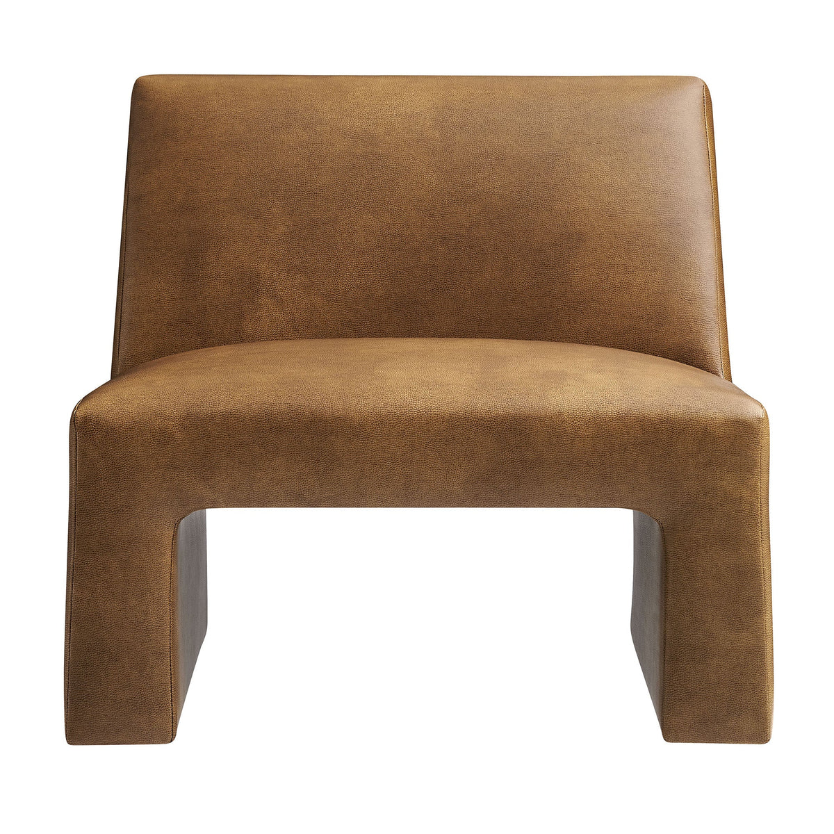 Amita Vegan Leather Armless Accent Chair