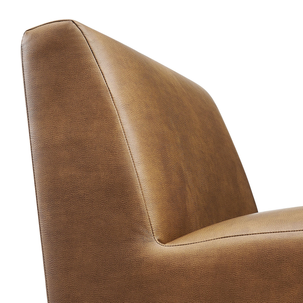 Amita Vegan Leather Armless Accent Chair