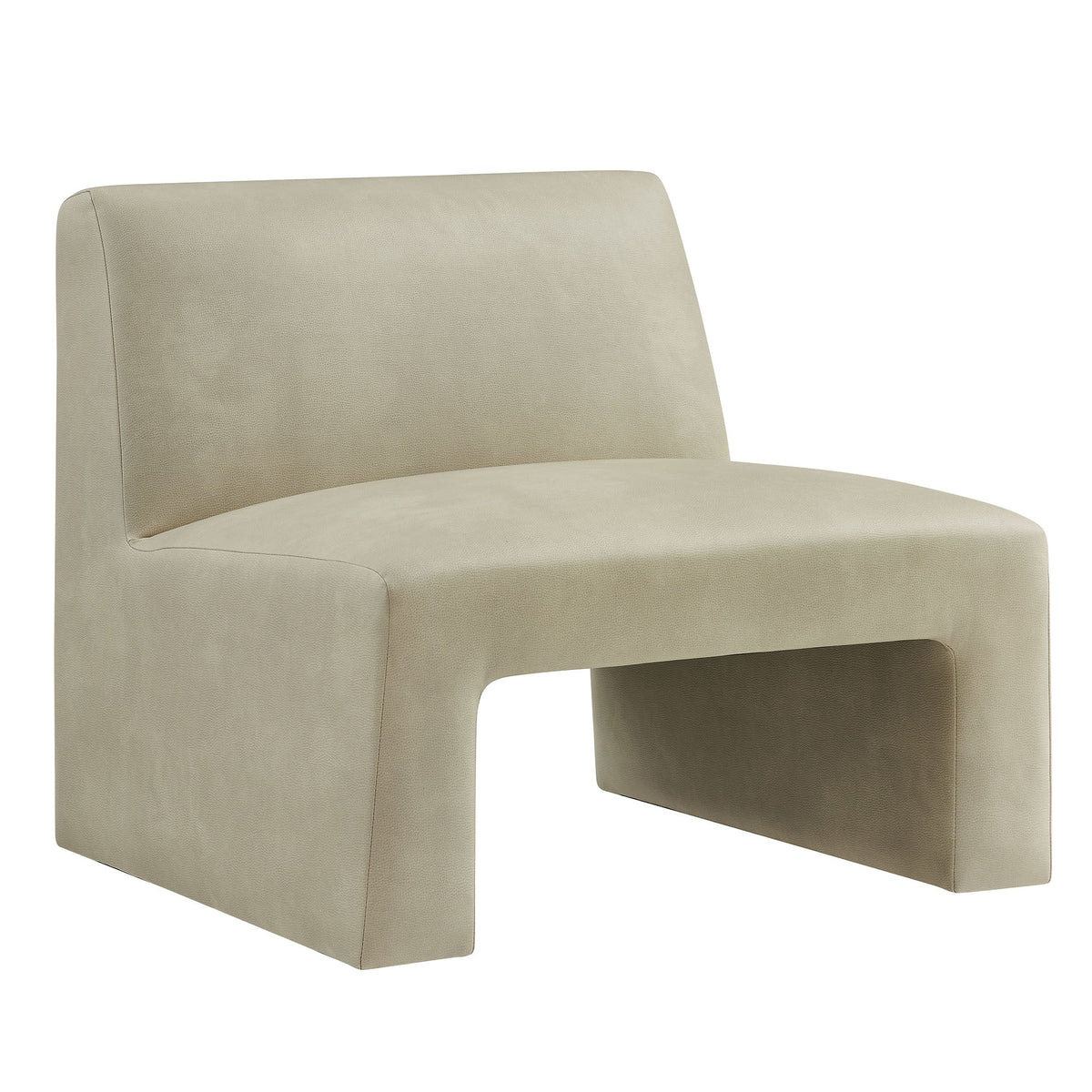 Amita Vegan Leather Armless Accent Chair