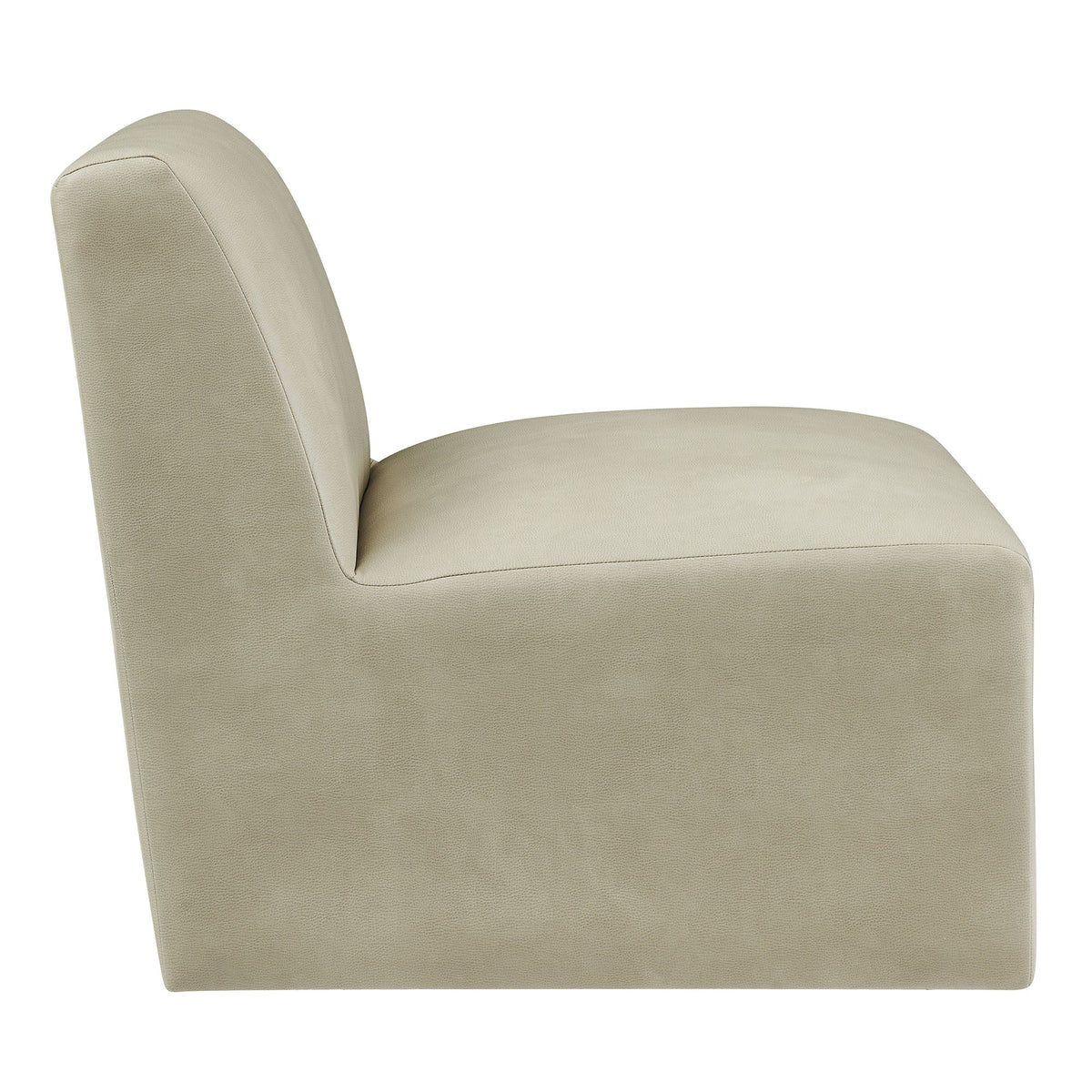 Amita Vegan Leather Armless Accent Chair