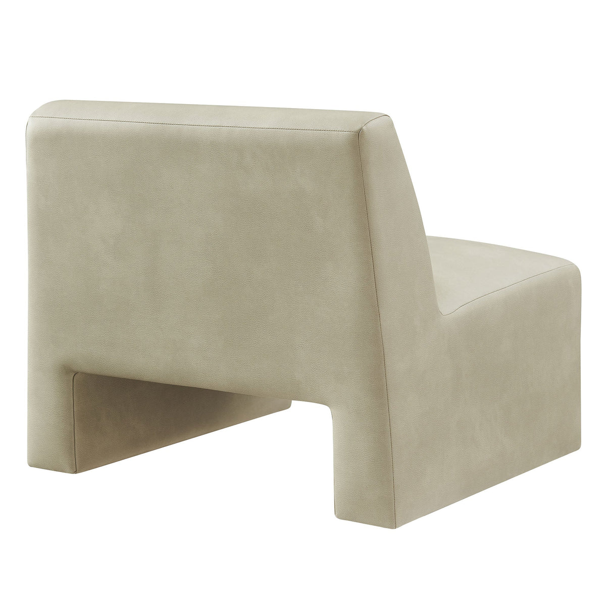 Amita Vegan Leather Armless Accent Chair