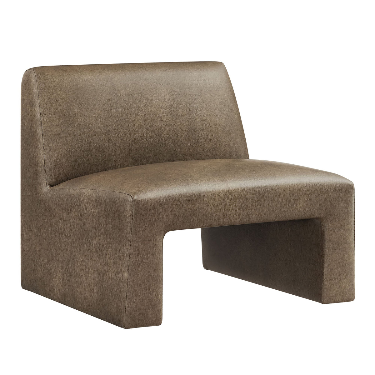 Amita Vegan Leather Armless Accent Chair
