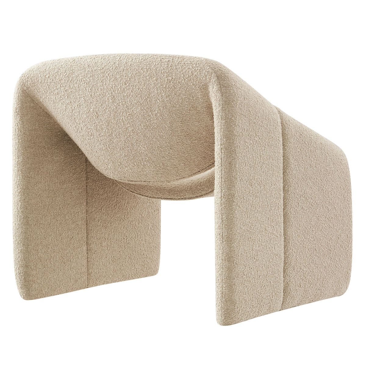 Vivi Looped Textural Fabric Curved Arm Accent Chair - view 9
