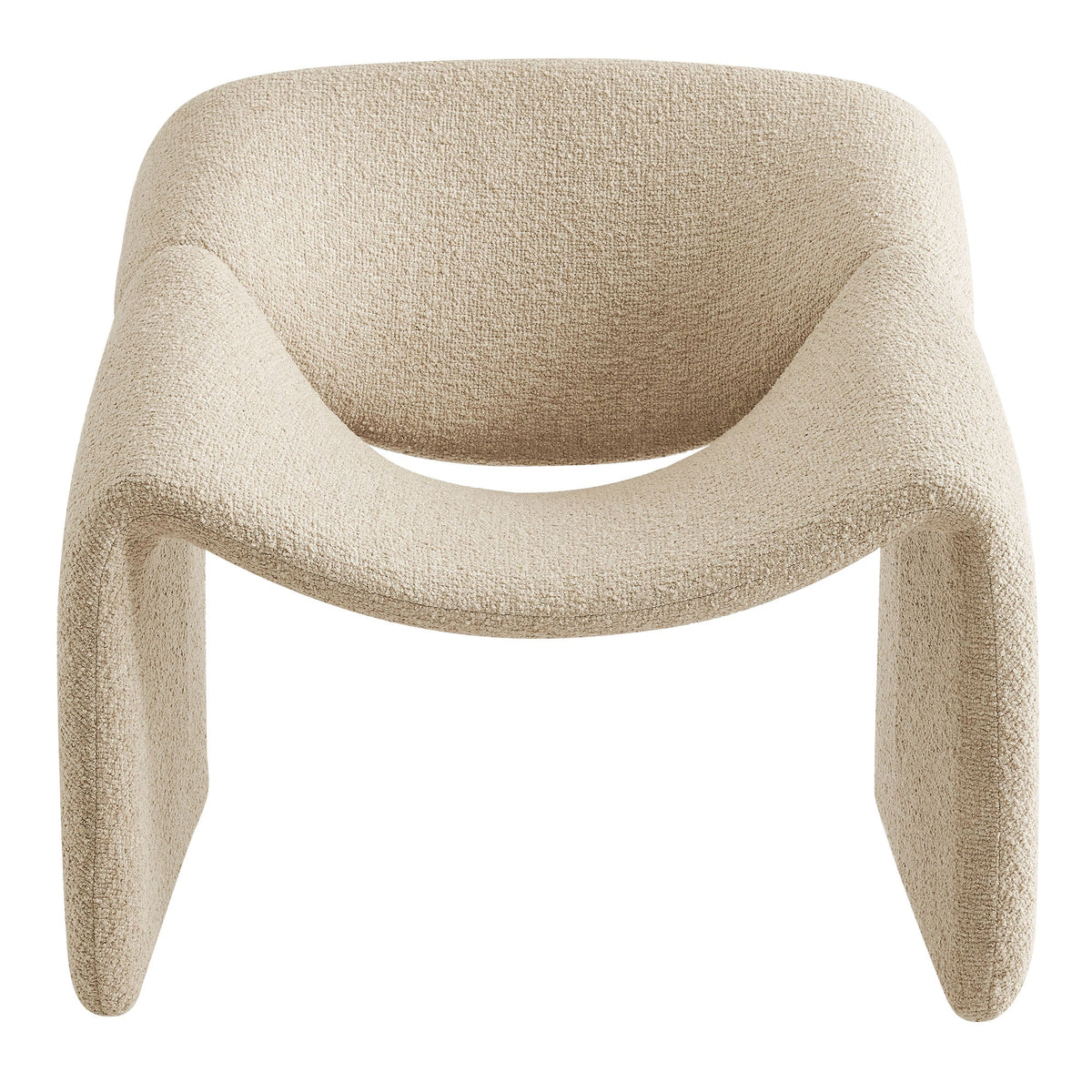 Vivi Looped Textural Fabric Curved Arm Accent Chair - view 12