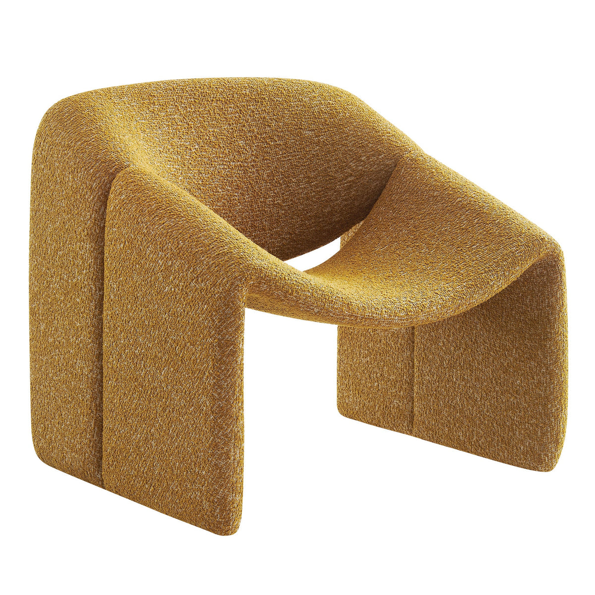 Vivi Looped Textural Fabric Curved Arm Accent Chair - view 2