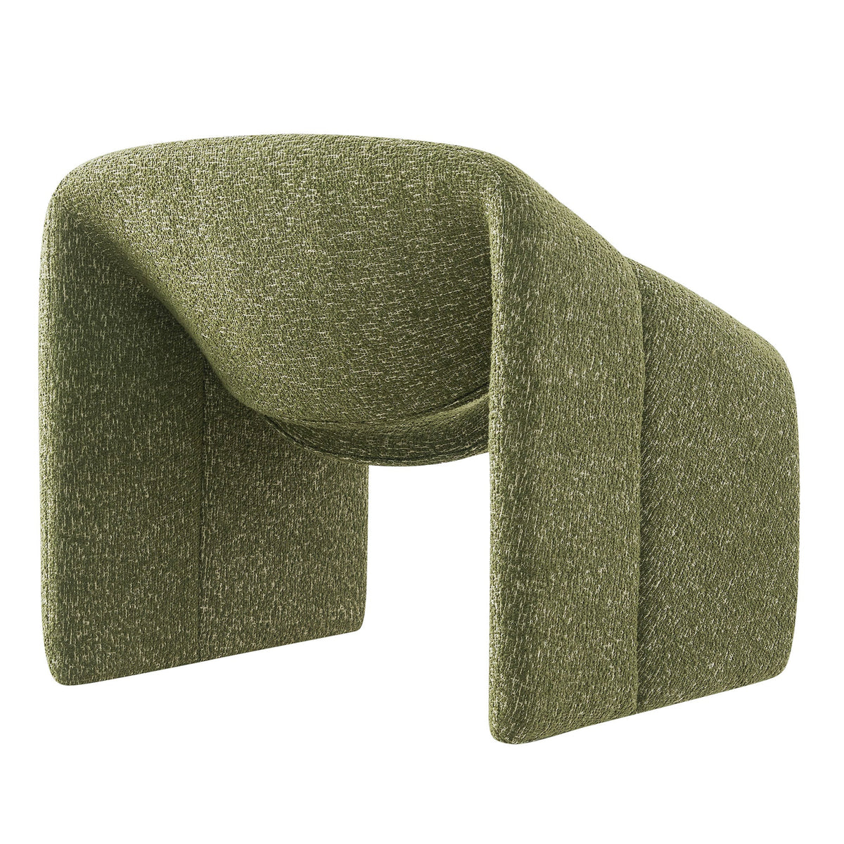 Vivi Looped Textural Fabric Curved Arm Accent Chair - view 7