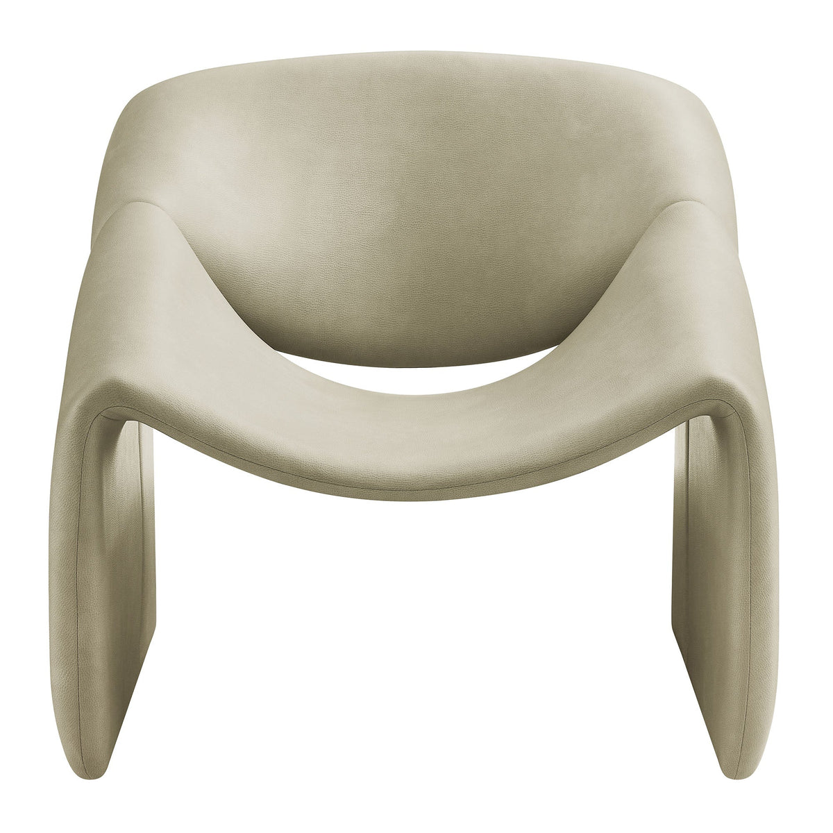 Vivi Vegan Leather Curved Arm Accent Chair