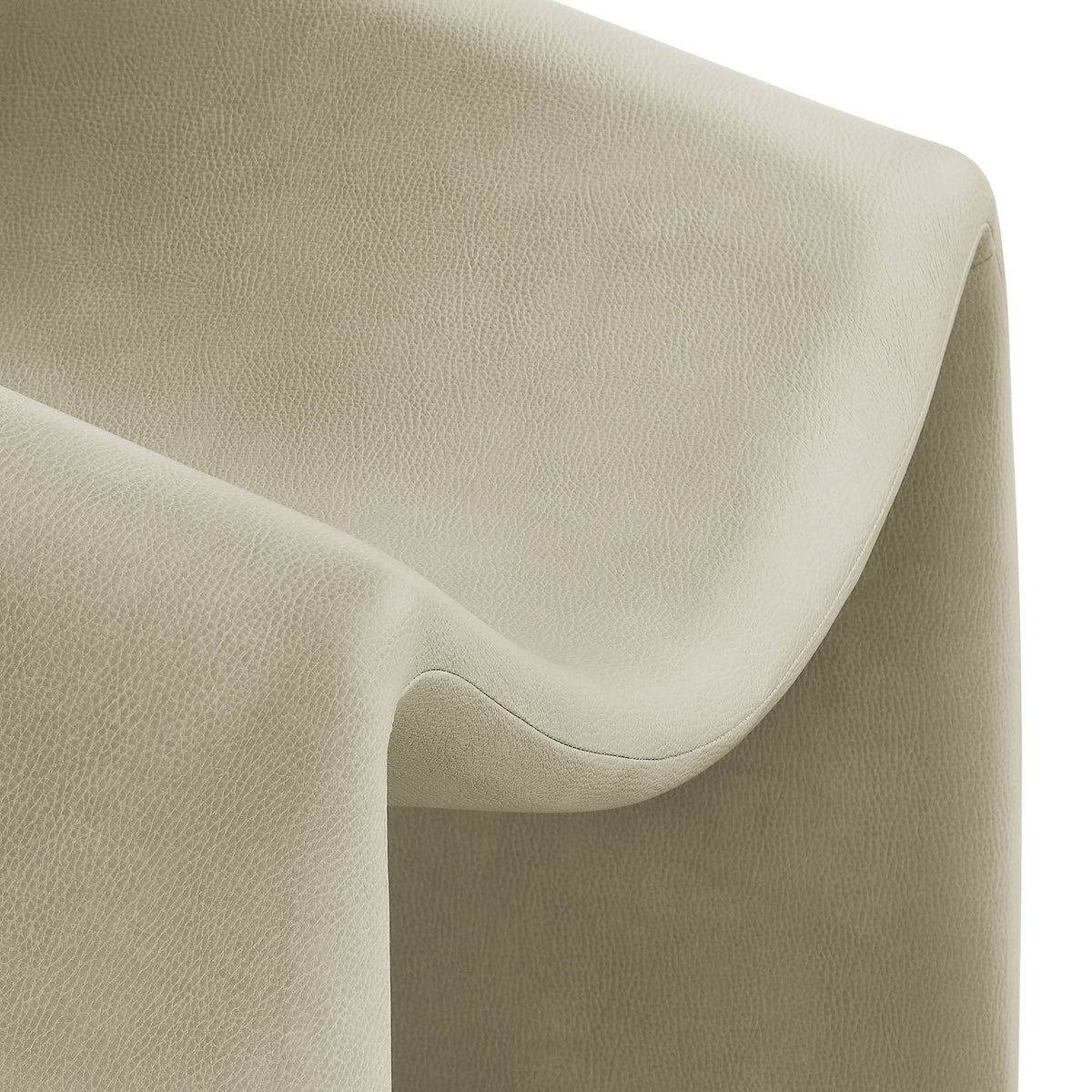 Vivi Vegan Leather Curved Arm Accent Chair