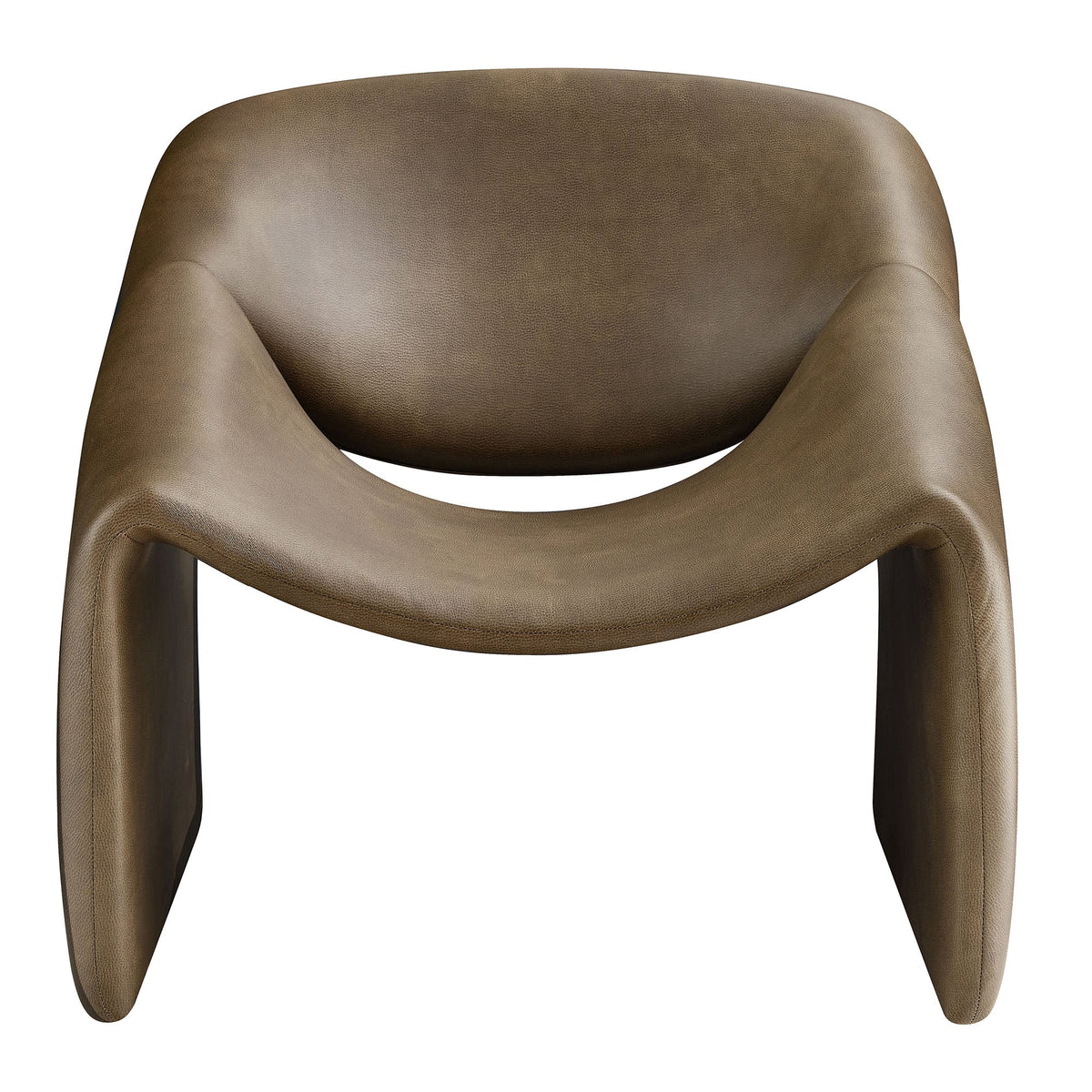 Vivi Vegan Leather Curved Arm Accent Chair