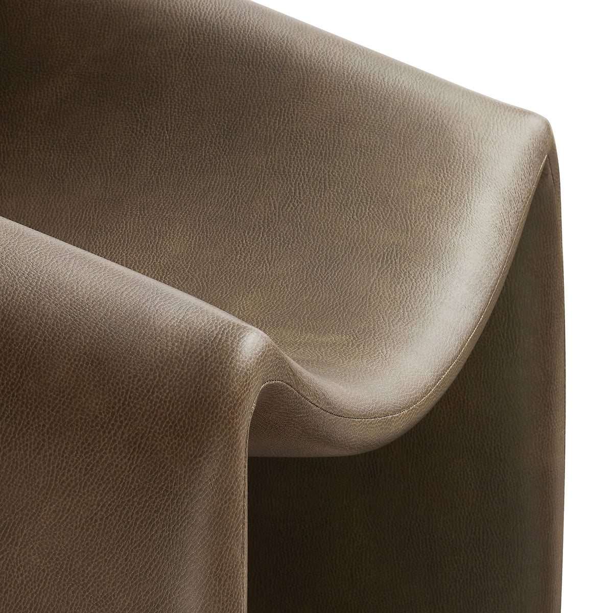 Vivi Vegan Leather Curved Arm Accent Chair