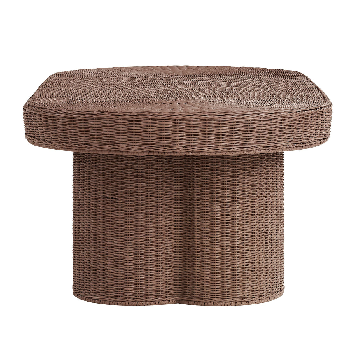 Sarova 60 Inch Natural Rattan Pedestal Coffee Table