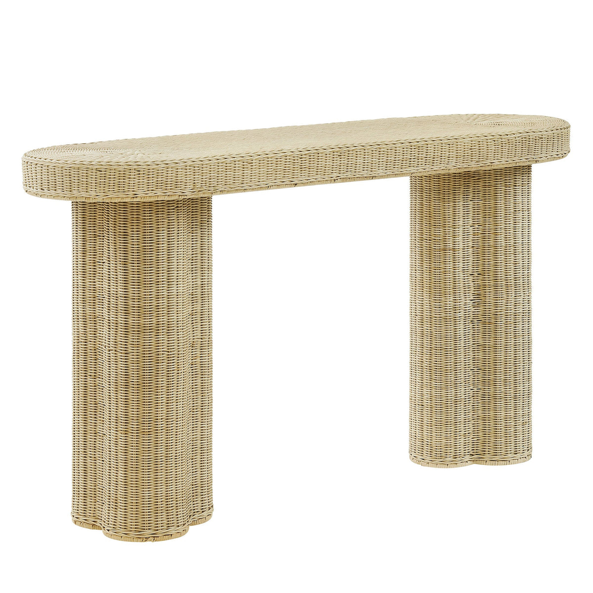 Sarova 59 Inch Natural Rattan Console Table