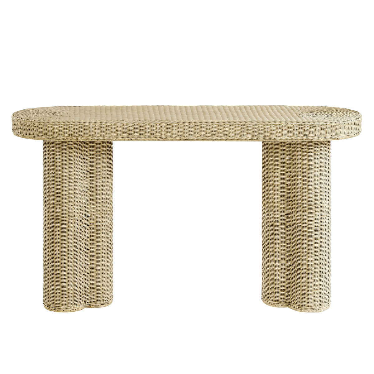Sarova 59 Inch Natural Rattan Console Table