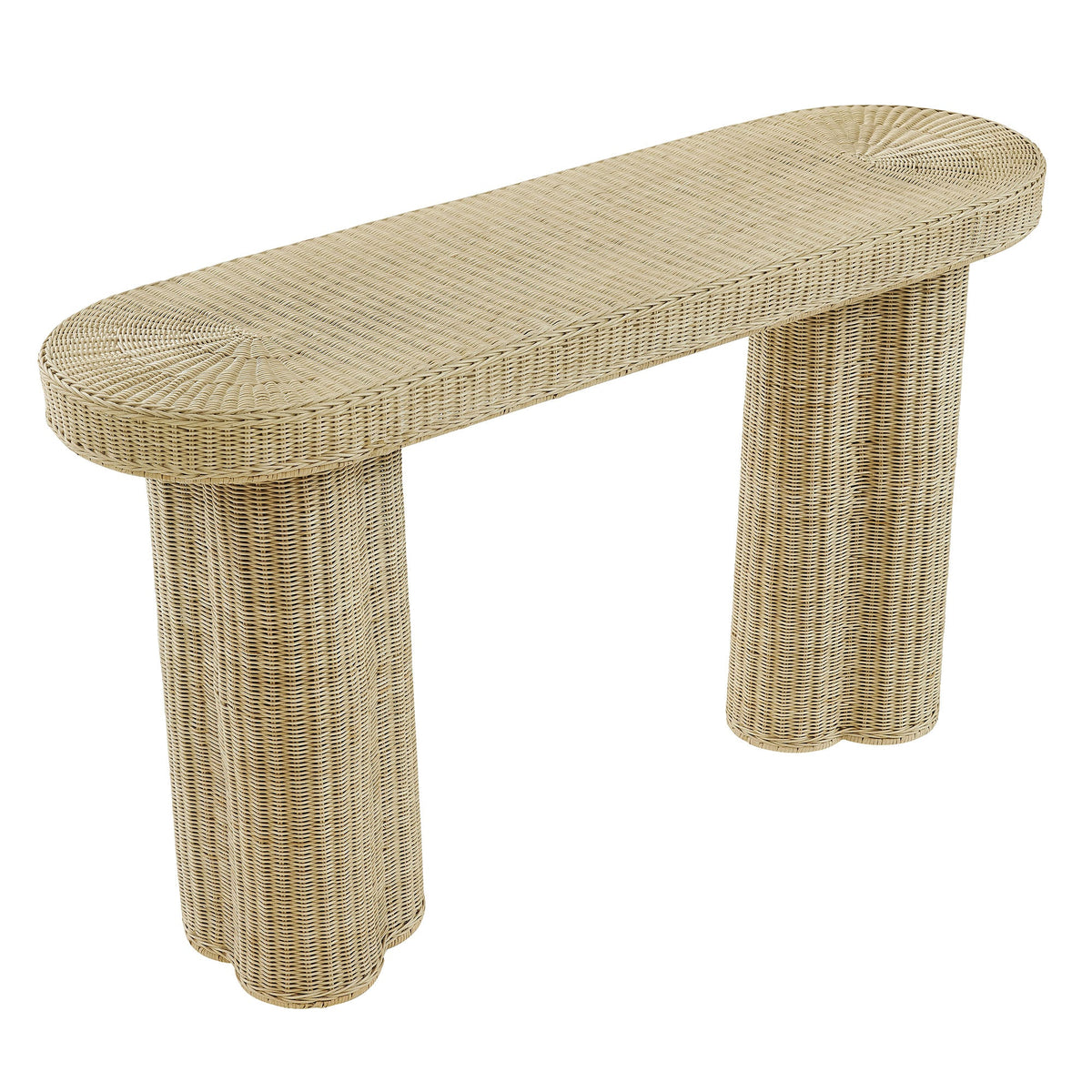 Sarova 59 Inch Natural Rattan Console Table