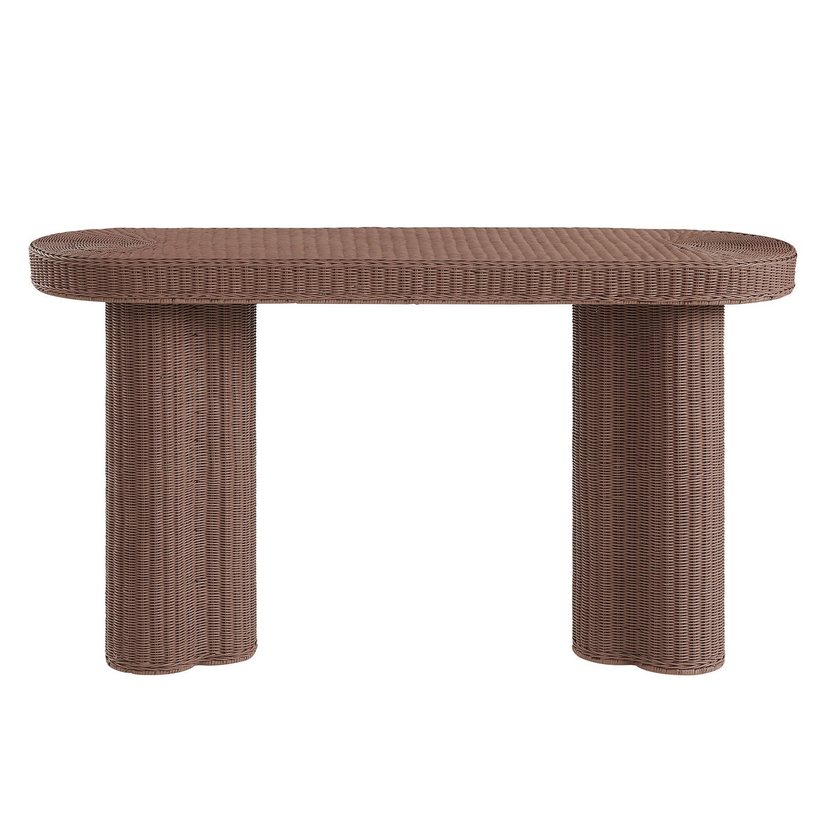Sarova 59 Inch Natural Rattan Console Table