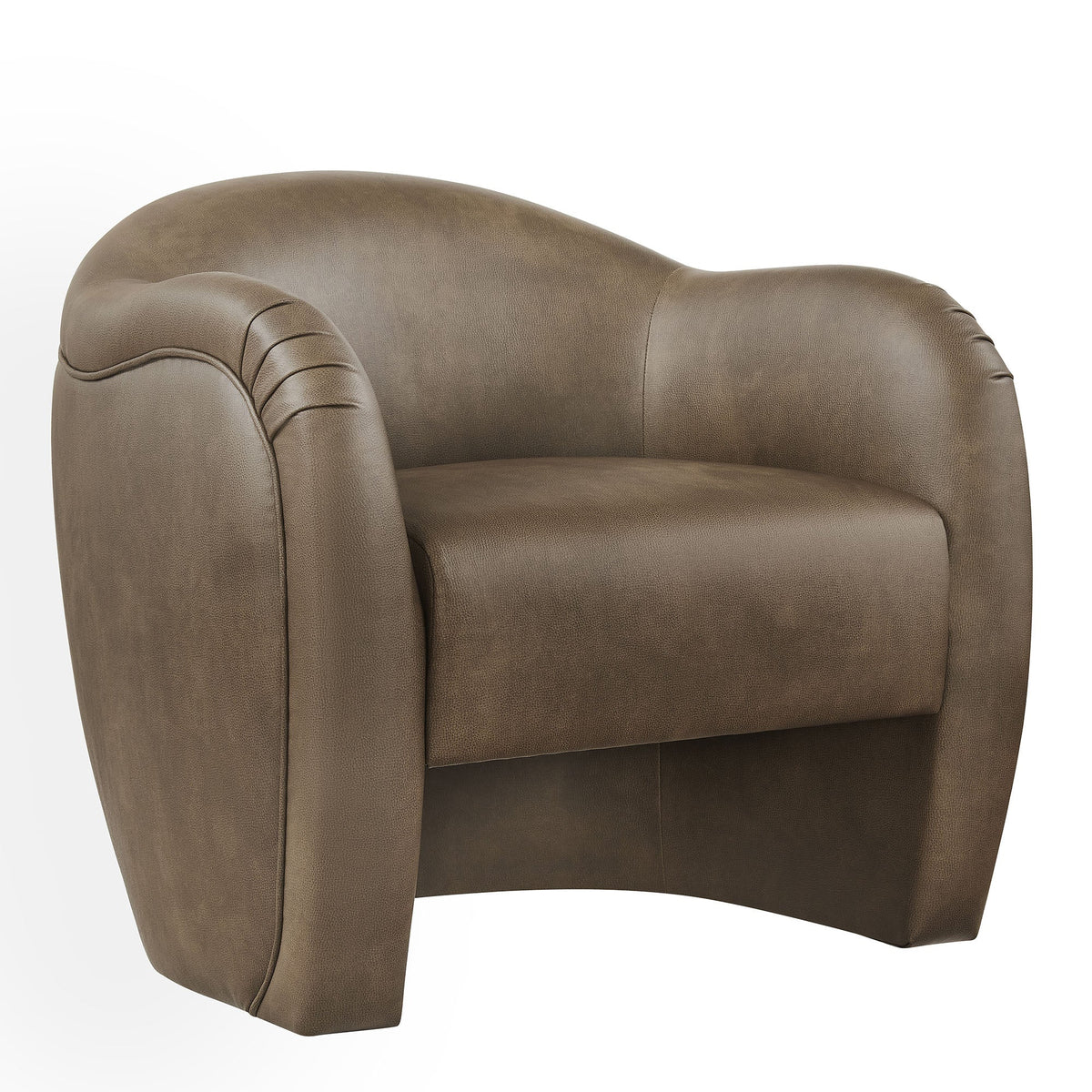 Compose Barrel Vegan Leather Accent Chair