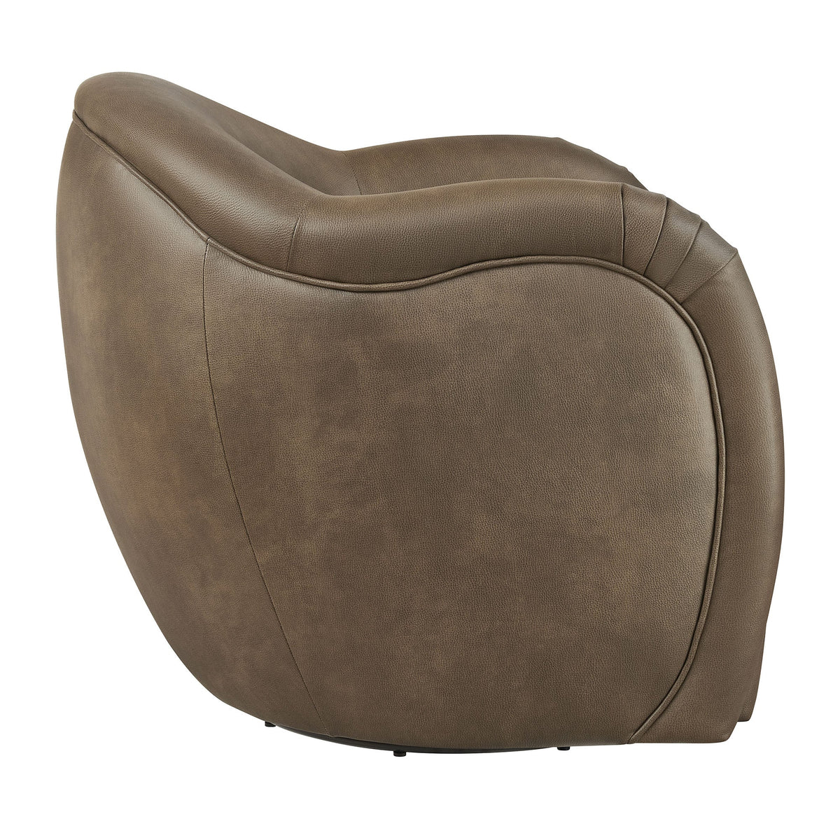 Compose Barrel Vegan Leather Swivel Armchair