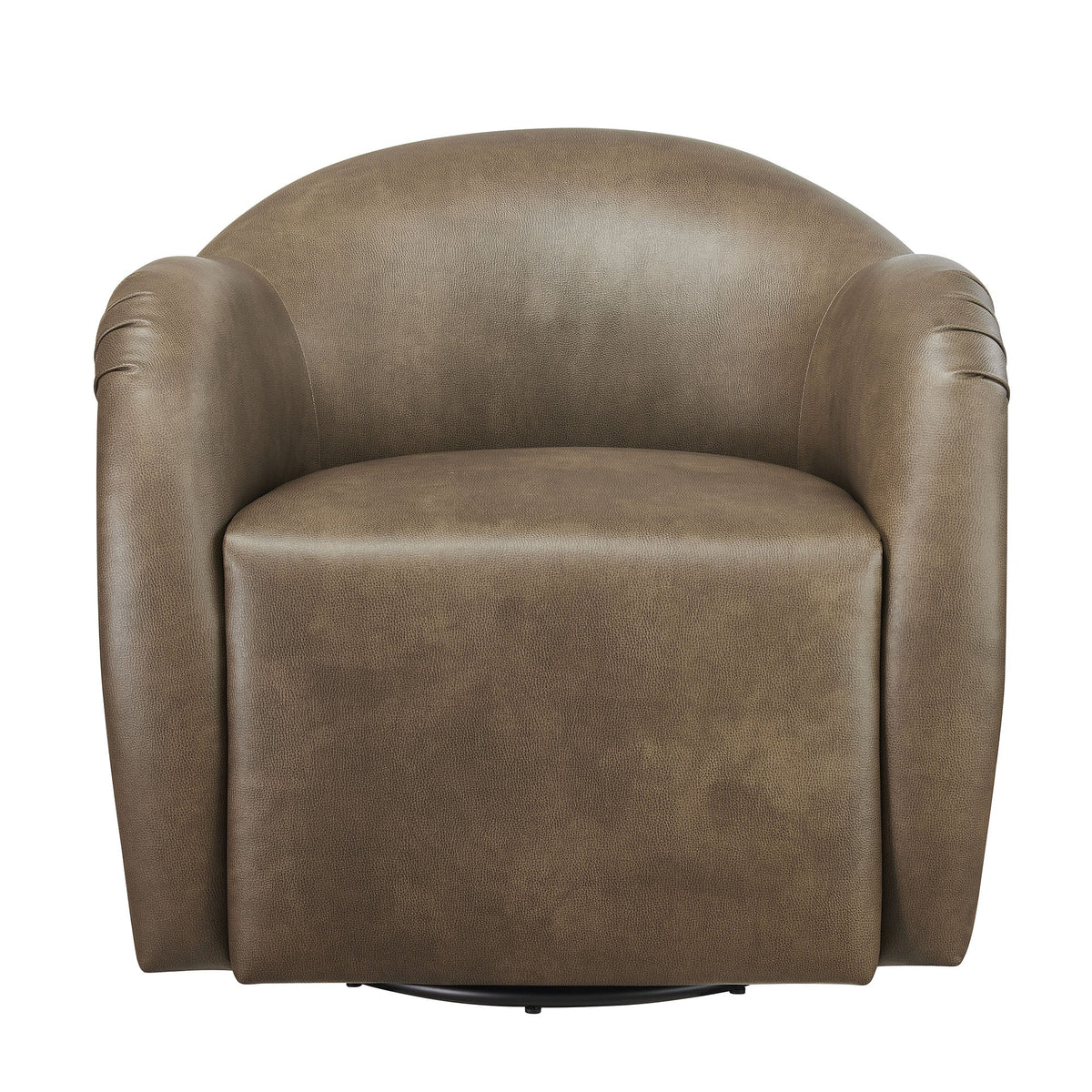 Compose Barrel Vegan Leather Swivel Armchair