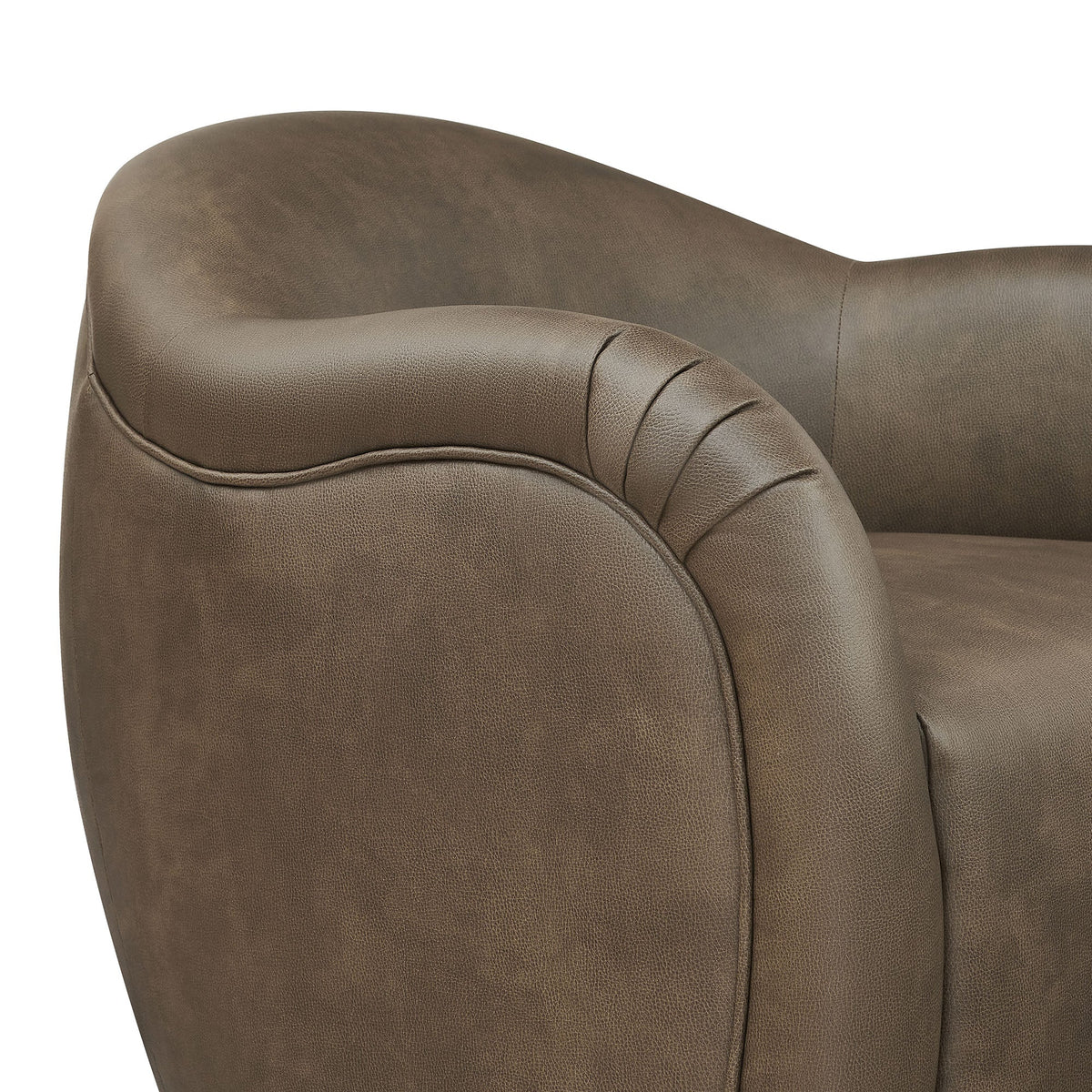 Compose Barrel Vegan Leather Swivel Armchair