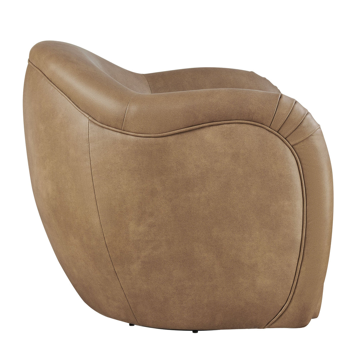 Compose Barrel Vegan Leather Swivel Armchair
