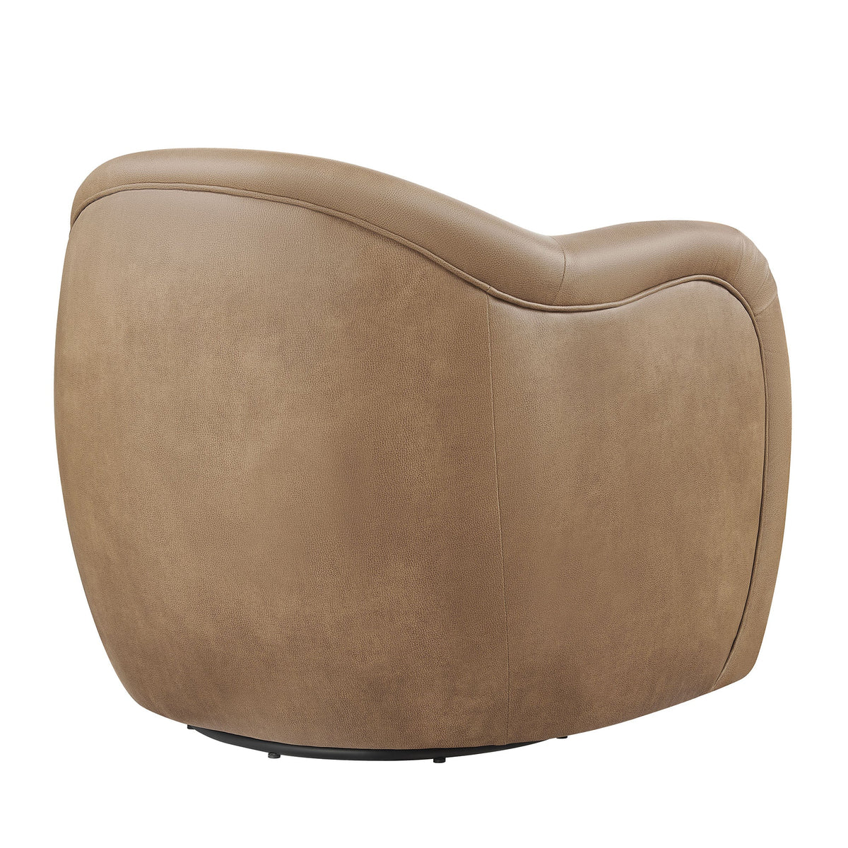 Compose Barrel Vegan Leather Swivel Armchair