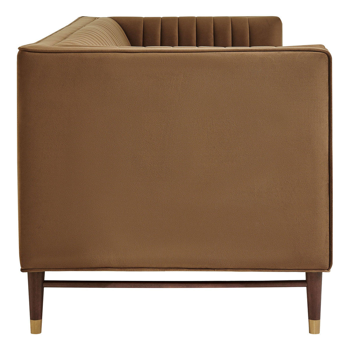 Devote 93 Inch Performance Velvet Channel Tufted Sofa