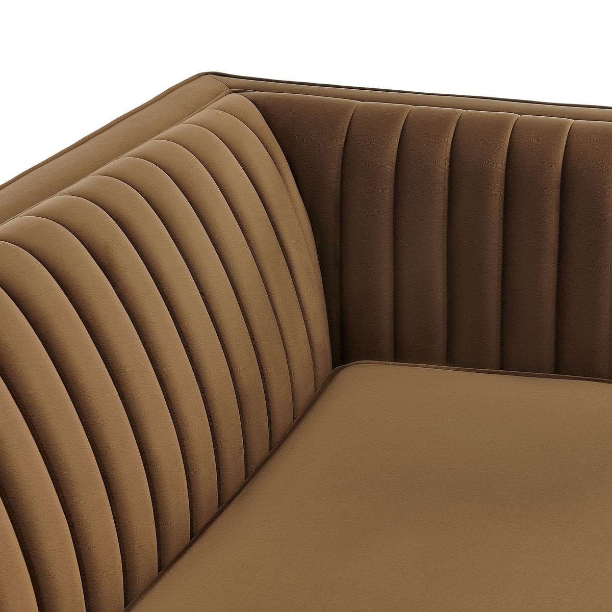 Devote 93 Inch Performance Velvet Channel Tufted Sofa