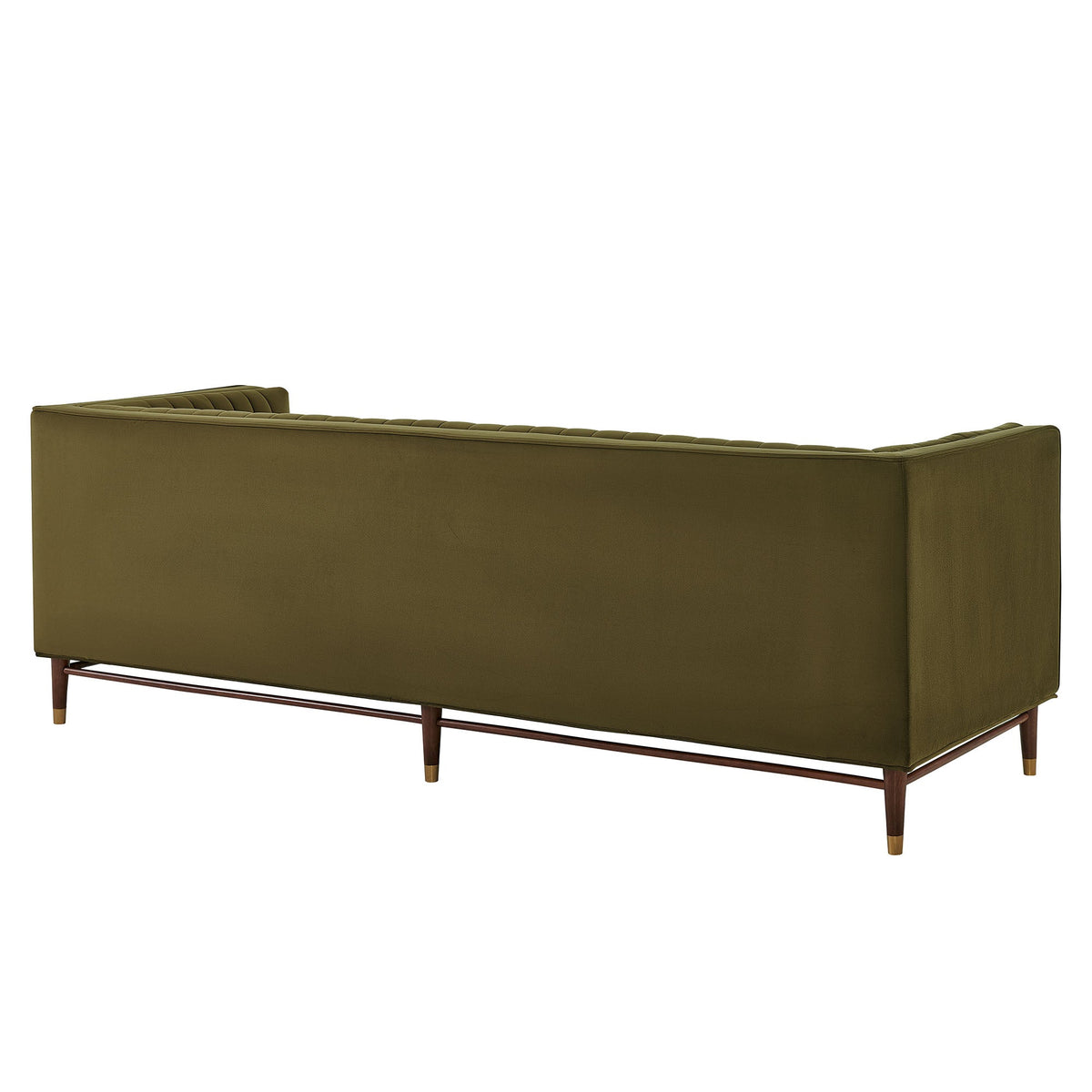 Devote 93 Inch Performance Velvet Channel Tufted Sofa