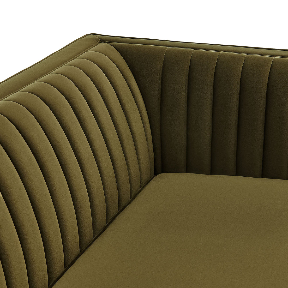 Devote 93 Inch Performance Velvet Channel Tufted Sofa