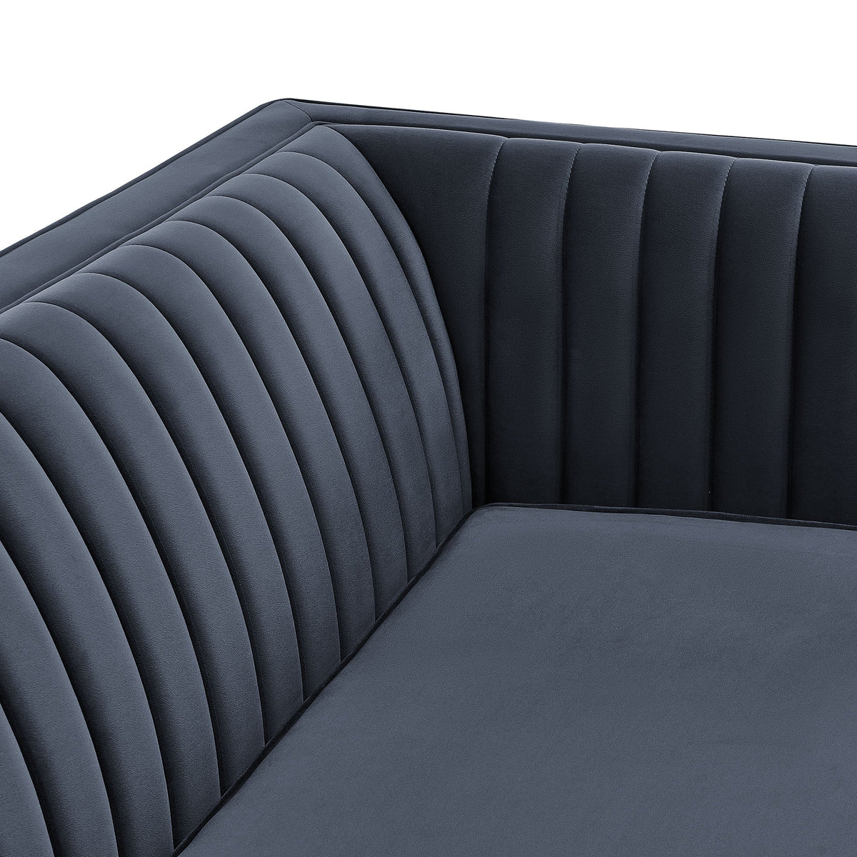 Devote 93 Inch Performance Velvet Channel Tufted Sofa