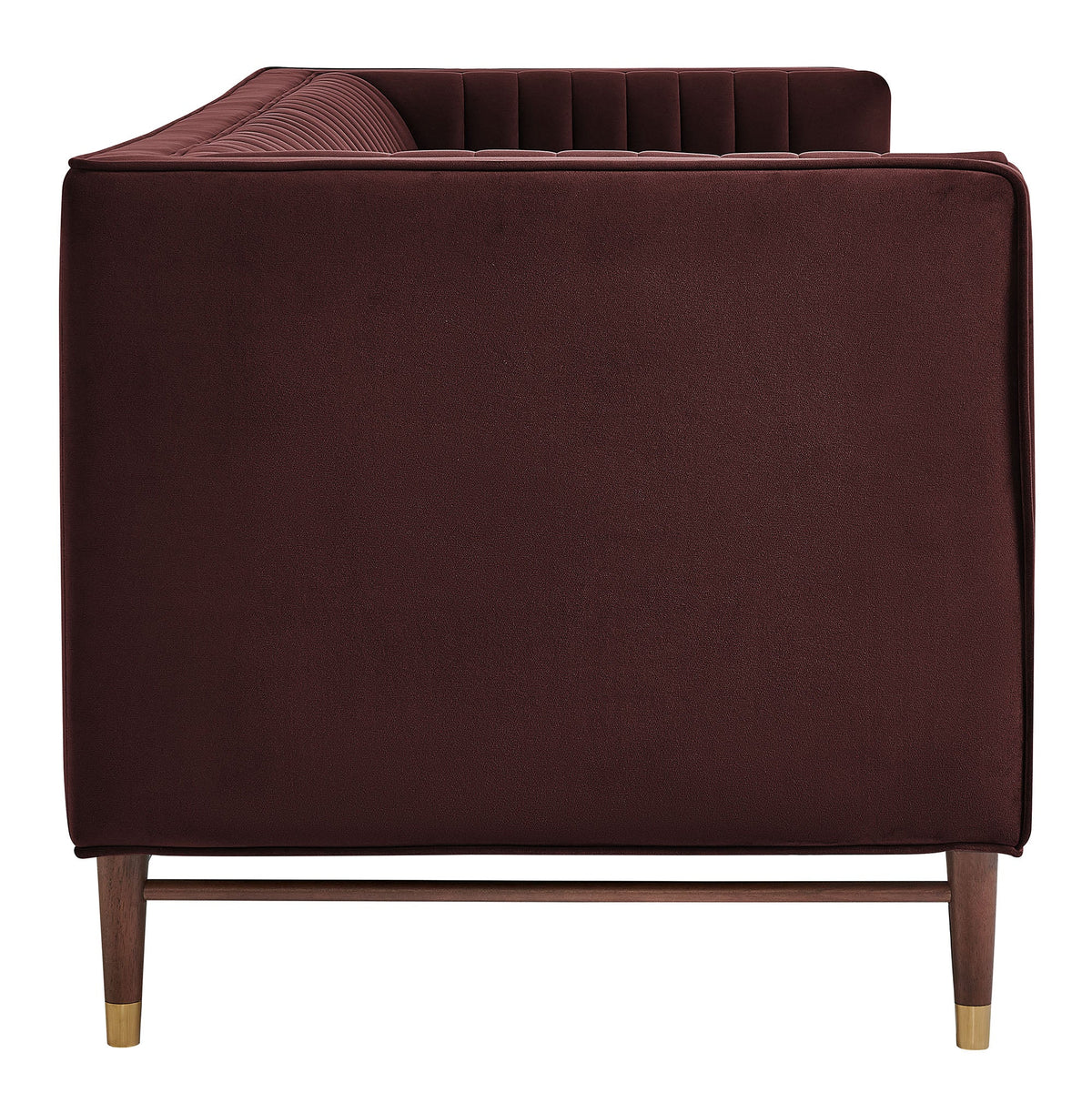 Devote 93 Inch Performance Velvet Channel Tufted Sofa
