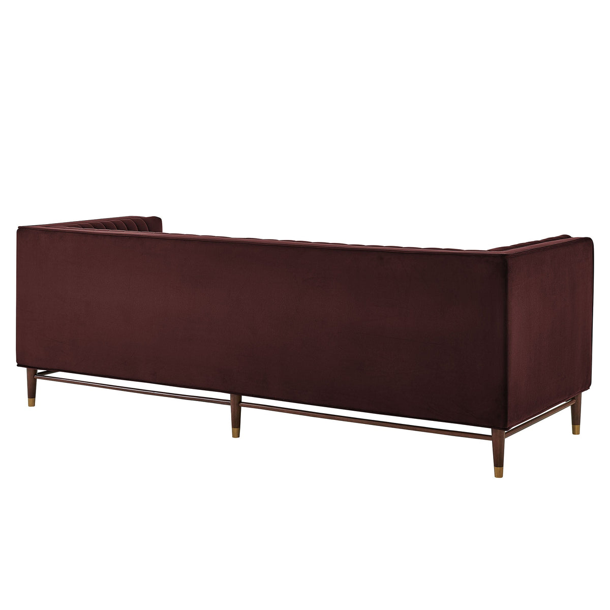 Devote 93 Inch Performance Velvet Channel Tufted Sofa