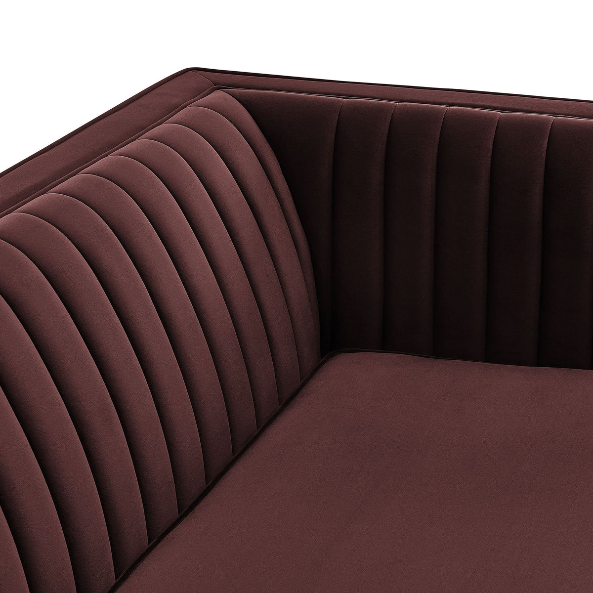 Devote 93 Inch Performance Velvet Channel Tufted Sofa