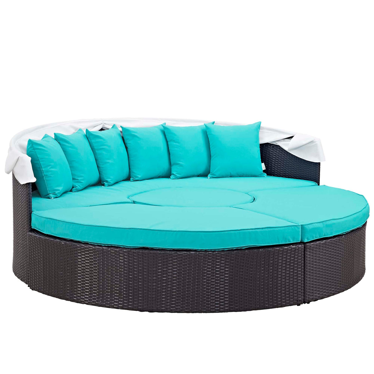 Quest Wicker Rattan Outdoor Patio Canopy Sectional Daybed
