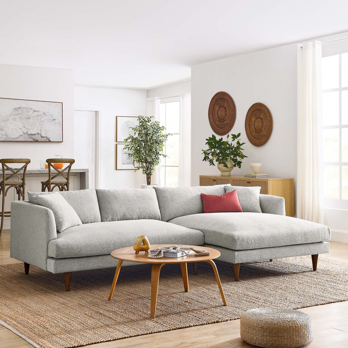 Zoya Right-Facing Down Filled Overstuffed Right Sectional Sofa - view 12