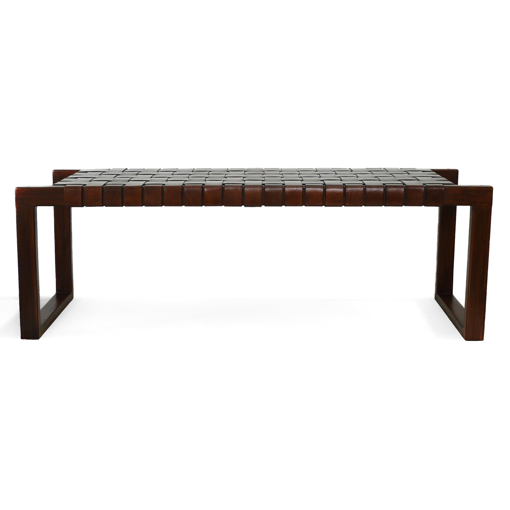 Elgin Strap Leather Bench